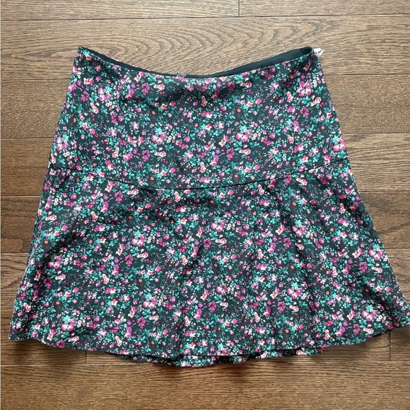 Aritzia Purple Floral Skater Skirt - Picture 2 of 6